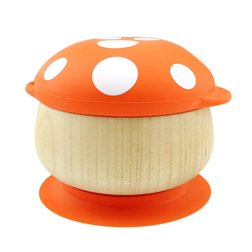 Wooden Mushroom Bowl